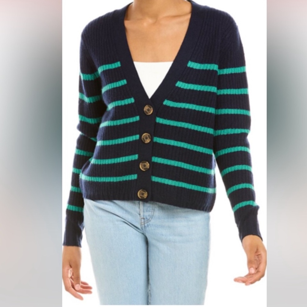 NWOT Autumn Cashmere Breton Cardigan Size XS